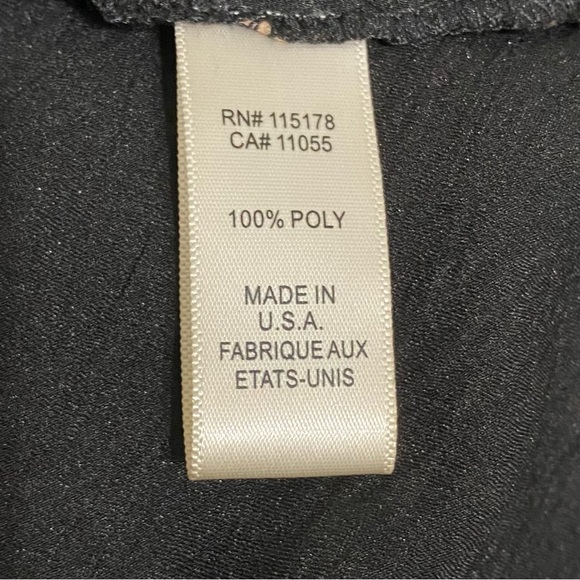 Komarov Black Crinkle Pleat V Neck Midi Dress - Picture 7 of 7